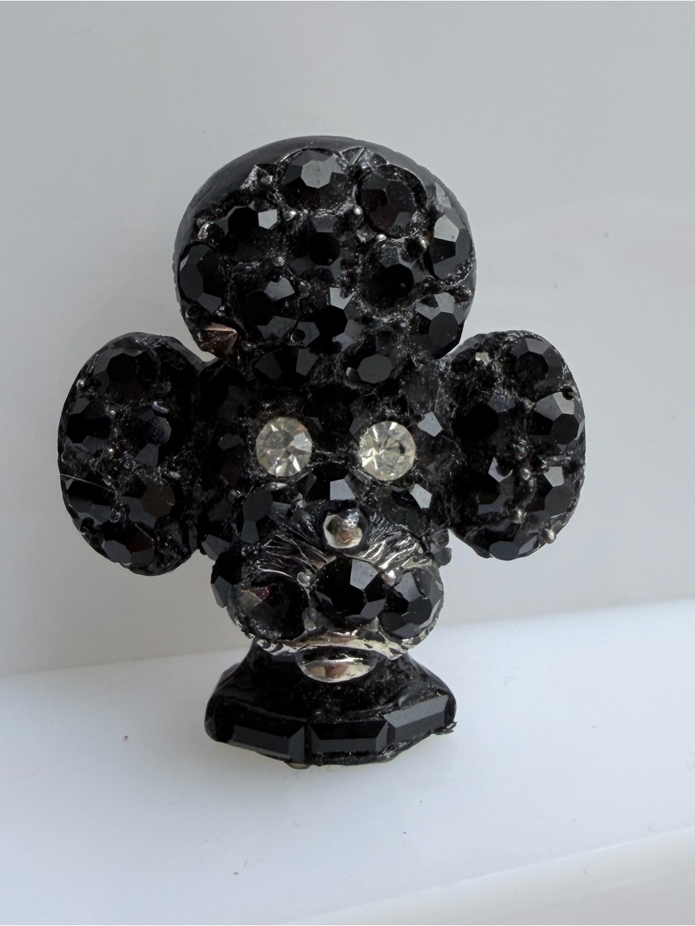 Vintage French Black Poodle Dog Pin Brooch from the Pell Jewelry Company